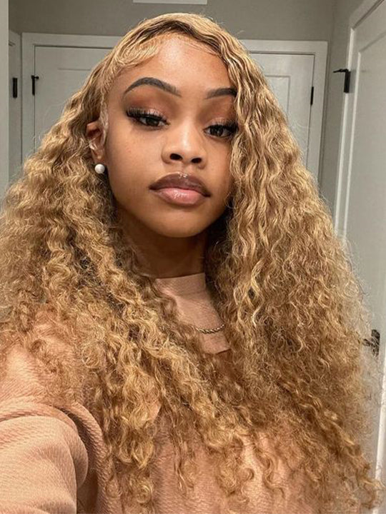 #27 Light Brown Wig 5x5 13x4 13x6 Lace Front Wigs Brazilian Deep Wave Human Hair Wigs